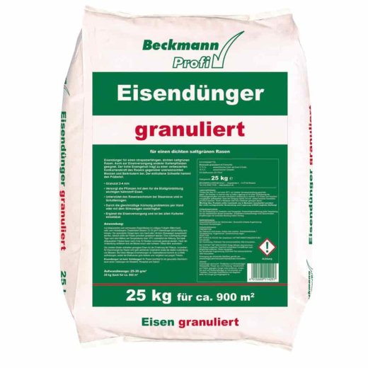 25kg granulierter Beckmann Eisendünger 2-4mm f. ca. 900m²