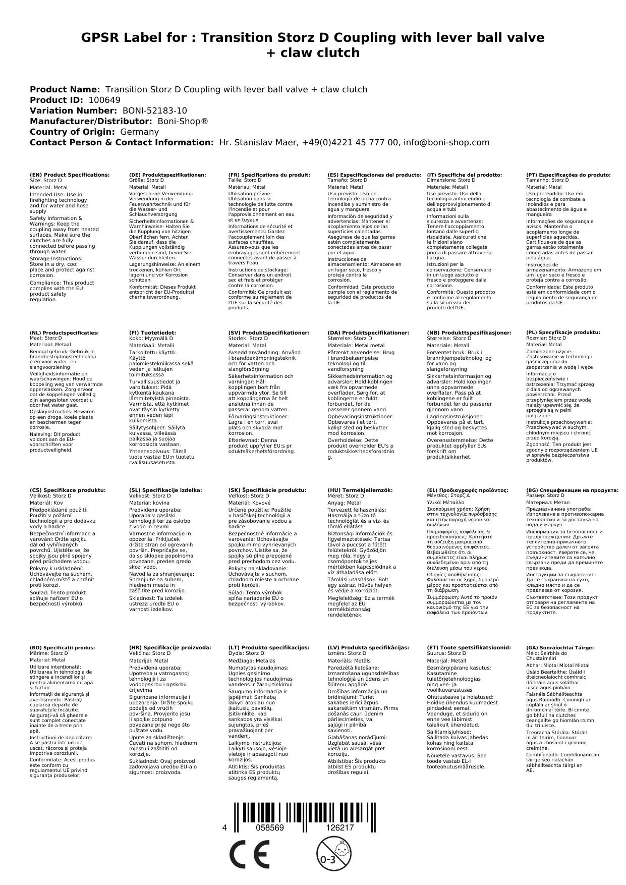 Übergang Storz D Kupplung mit Hebelkugelhahn + Klauenkupplung-1