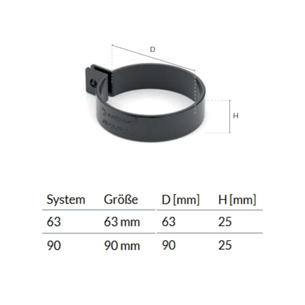 Bügel (PVC) graphit System 63-0