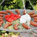 Schwenkgrill 180 cm + Doppelrost aus Edelstahl 80 cm und 40 cm-3