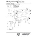 Etagenwagen mit 3 Tabletts 250 kg Typ S + EasySTOP-0