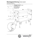 Etagenwagen mit 1 Tablett und 2 Böden 250 kg Typ S + EasySTOP-1
