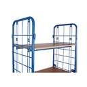Paketwagen hoch mit 2 Gitterwänden + 4 Böden 400 kg Traglast Typ S + EasySTOP-0