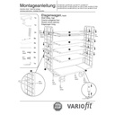 Paketwagen hoch mit 2 Gitterwänden + 5 Böden 500 kg Traglast Typ L + EasySTOP-0