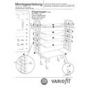 Paketwagen hoch mit 2 Gitterwänden + 5 Böden 500 kg Traglast Typ M + EasySTOP-0
