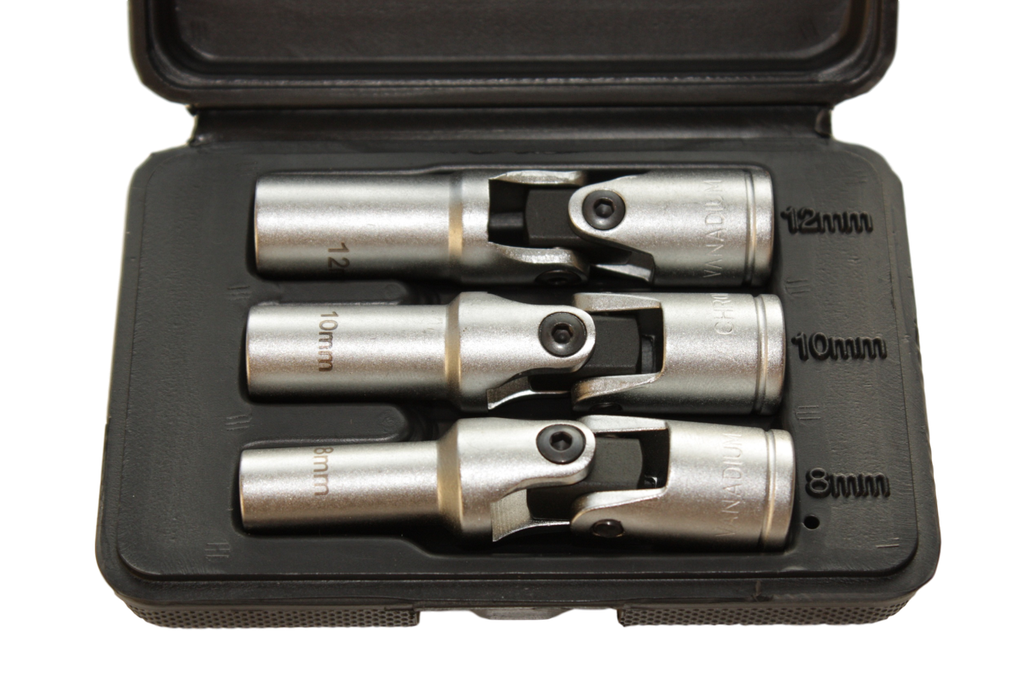 3/8" Gelenk-Glühkerzenschlüssel 12pt SW 8, 10, 12 (mit Box) (5 St.)