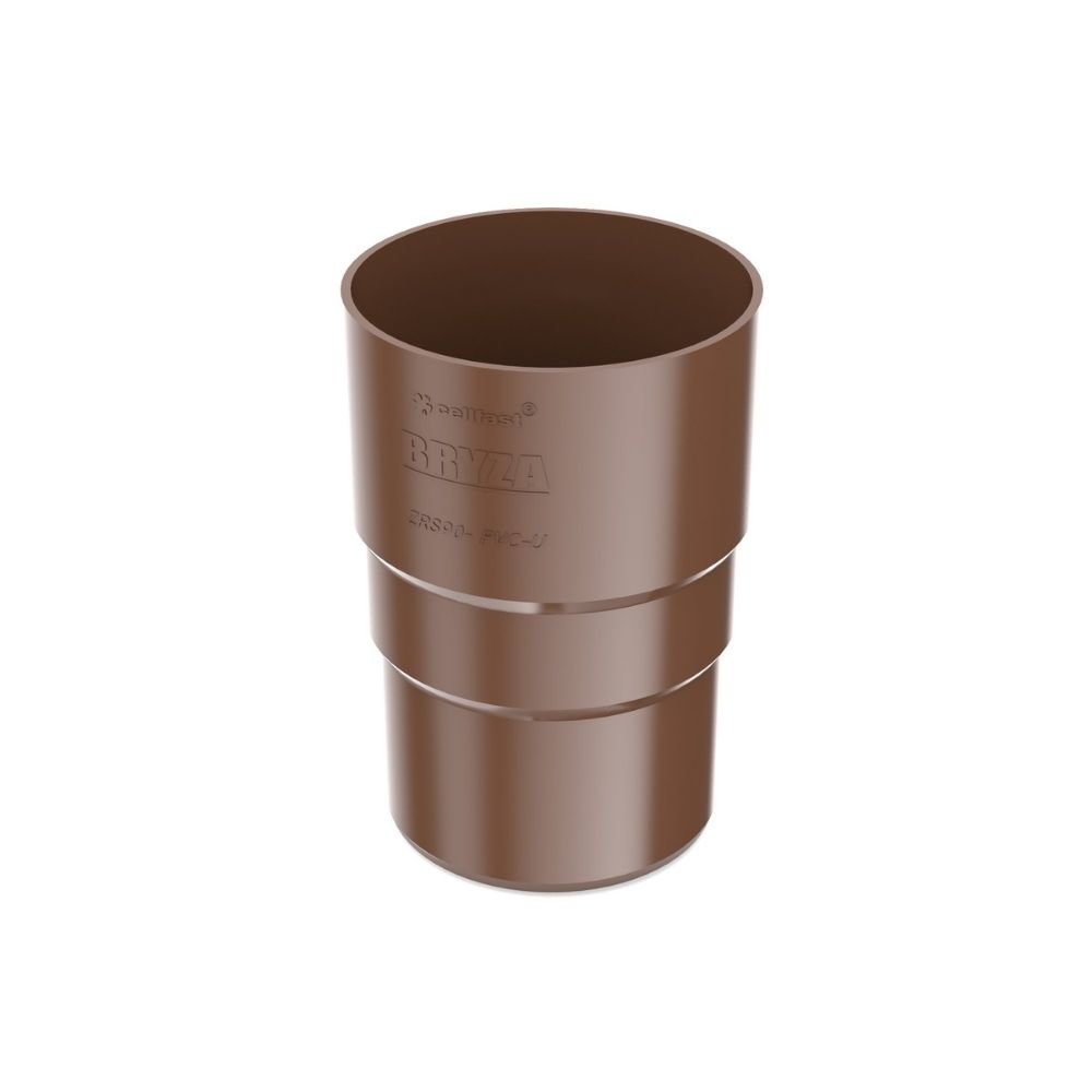Fallrohrverbinder braun, Fallrohrmuffe 63mm, Rinnenverbinder