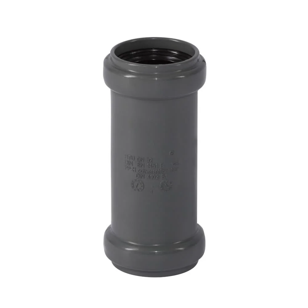 HT Rohr 32, Überschiebmuffe DN/OD 32, Abflussrohr Muffe