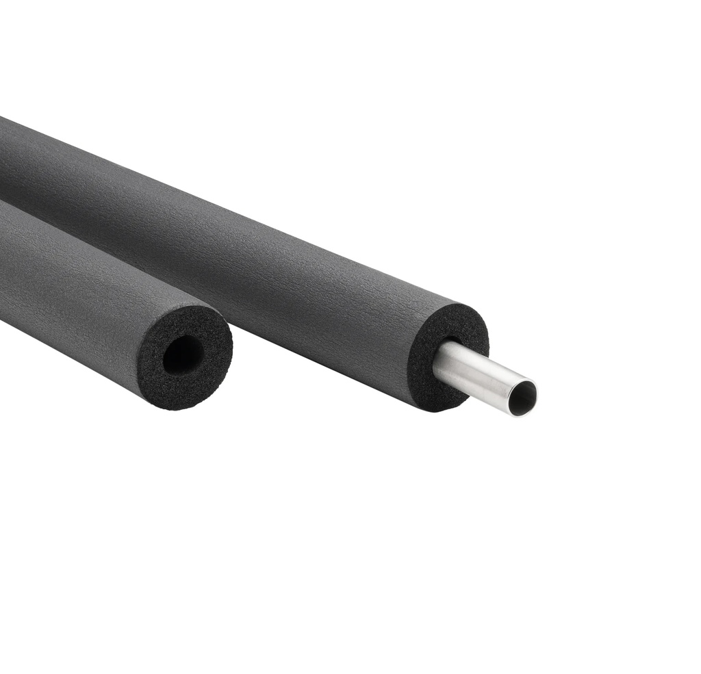 Rohrisolierung INSUL-TUBE für 18-mm-Rohre, 6 mm Dämmstärke, aus geschlossenzelligem Schaum auf Kautschukbasis, 2 m, schwarz