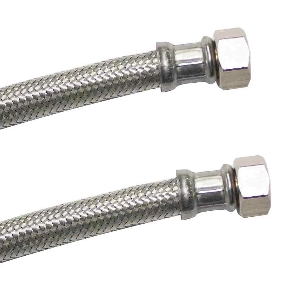 Panzerschlauch Edelstahl, Flexibel, 1/2" x 3/4", 1500mm, DN13