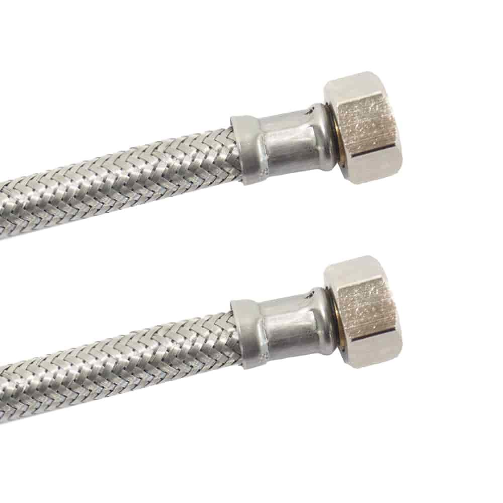 Panzerschlauch DVGW, Edelstahl, Flexibel, 1/2 Zoll, 3/4 Zoll, Sanitär