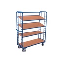 Etagenwagen mit 4 Böden 250 kg Traglast Typ M + EasySTOP