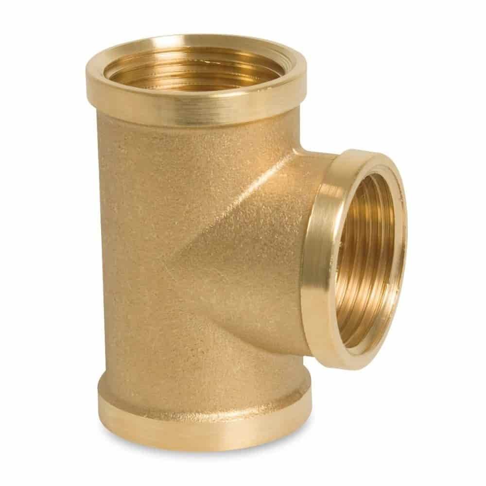 Gewindefitting Messing T-Stück 3/4" Innengewinde