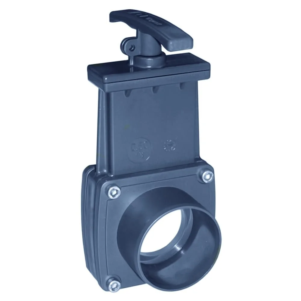 Zugschieber 50mm, PVC Zugschieber, Schieber Teich, Absperrschieber