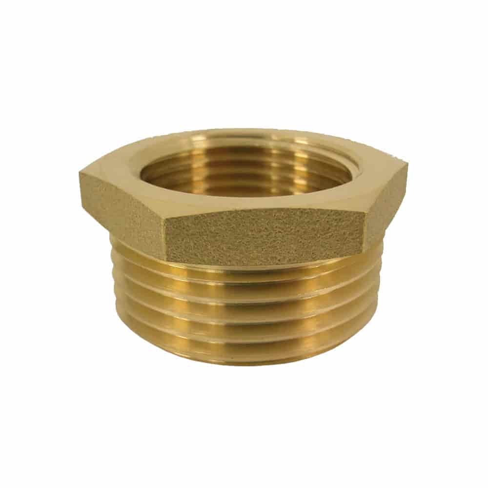 Messing Reduzierstück, Gewindefitting 1 1/4" AG x 3/4" IG