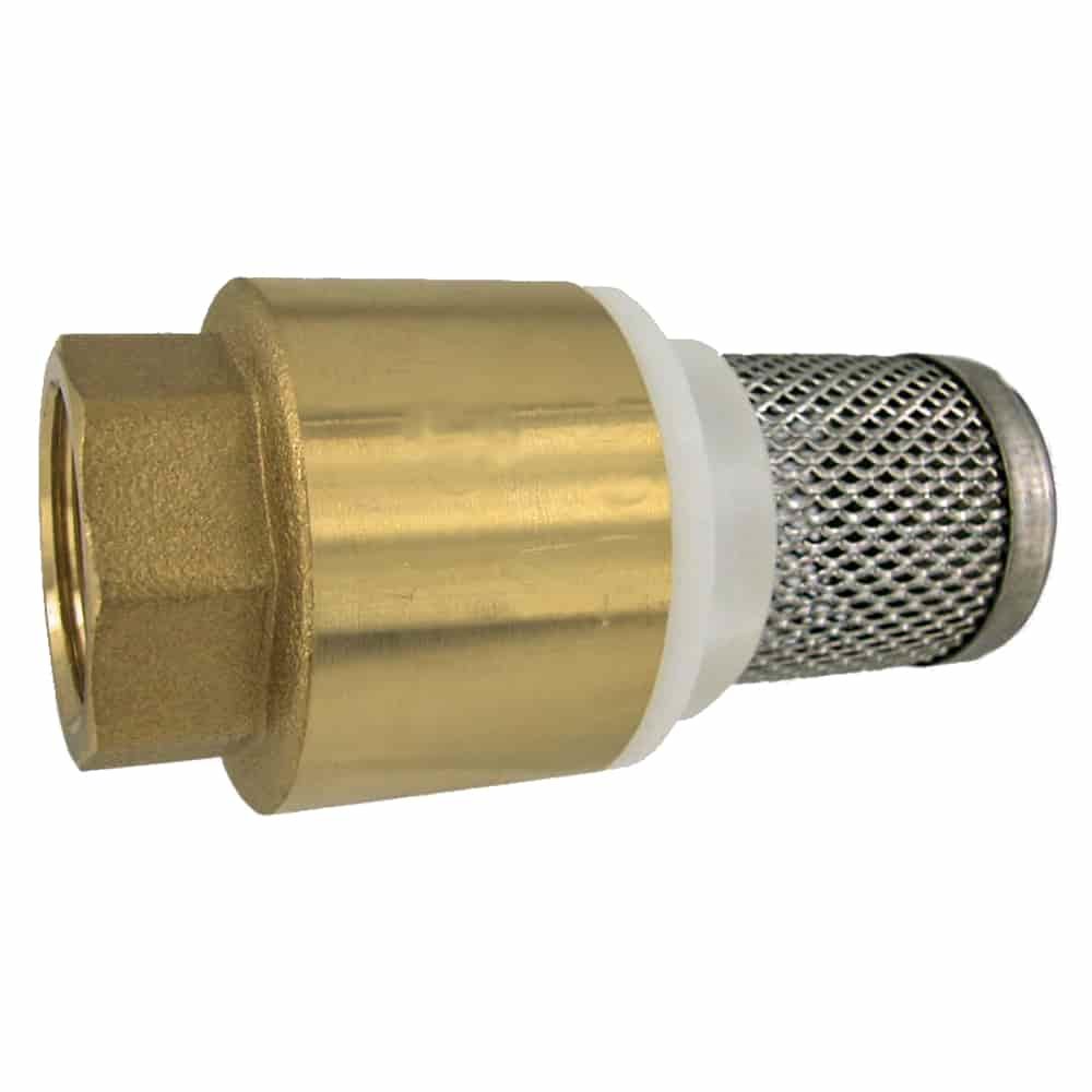 Saugkorb 1 1/4 Zoll, Messing Fussventil mit Rückschlagventil, Edelstahl