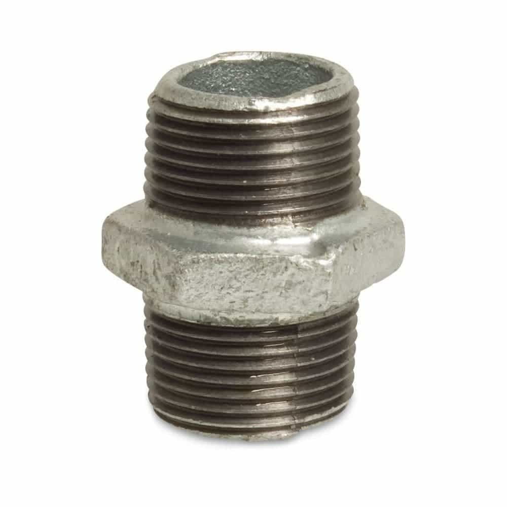 Doppelnippel 3/4 Zoll, Temperguss, verzinkt, Boni-Shop