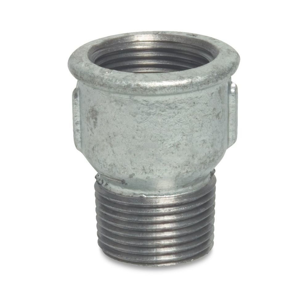 Gewindefitting 3/4 Zoll, Temperguss Muffennippel, Fitting verzinkt