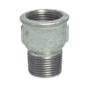 Gewindefitting 3/4 Zoll, Temperguss Muffennippel, Fitting verzinkt