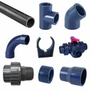 PVC Fittings + Verschraubungen in verschiedenen Größen + Formen