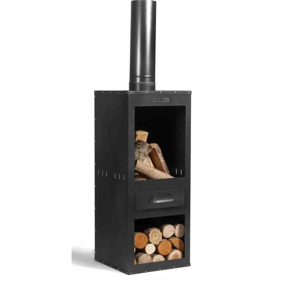 Gartenkamin, Gartenofen, Feuerstelle Garten, Stahl, Rosa, 28 kg