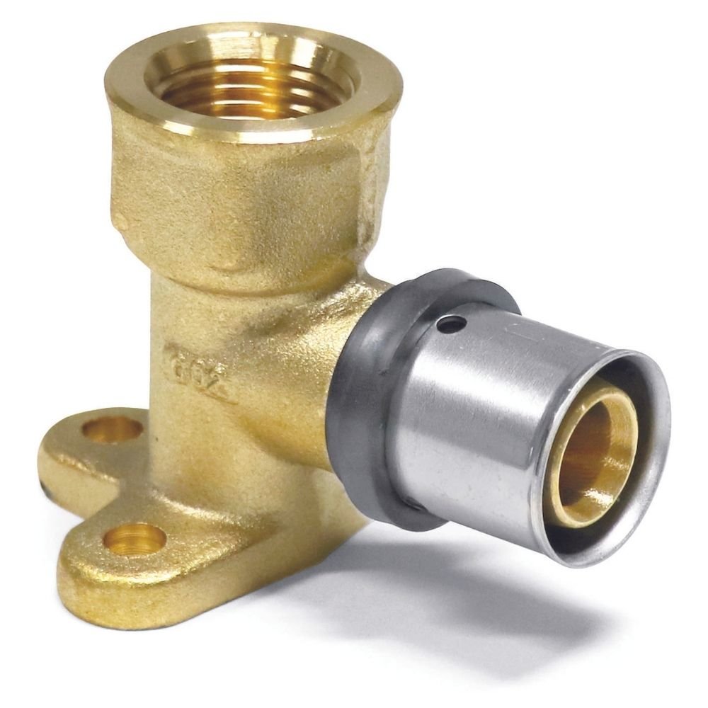 Pressfitting Wandwinkel 26 x 3, 3/4\" IG 52 mm