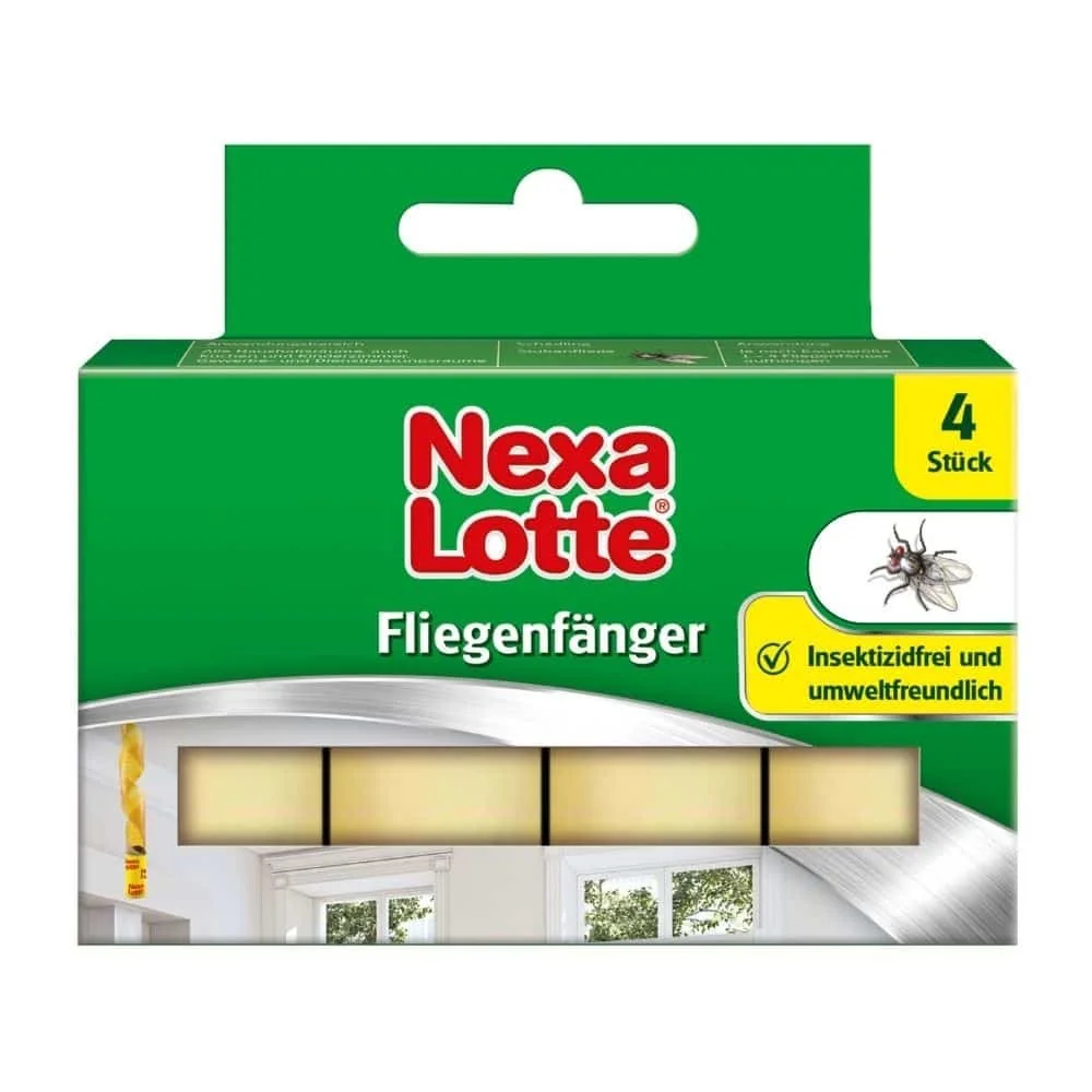 Fliegenfänger 4 Stk., Klebefalle, insektizidfrei