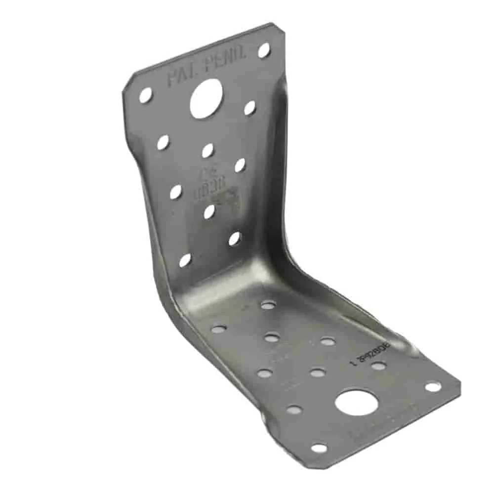 Winkelverbinder mit Rippe, 89x89x60x1,5 mm, Stahl verzinkt, Holzverbinder