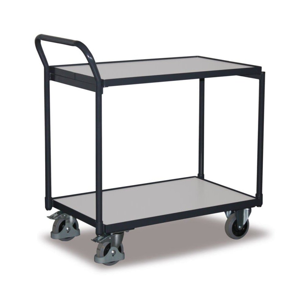 ESD Tischwagen, 2 Ladeflächen, Typ L, EasySTOP, Werkstattwagen ESD