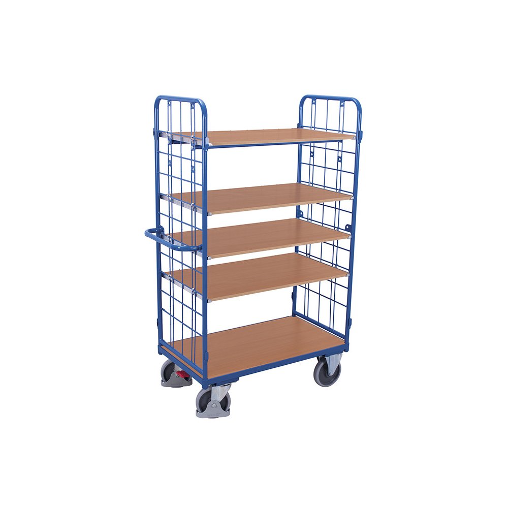 Paketwagen hoch, 5 Böden, 500 kg Traglast, Gitterwagen