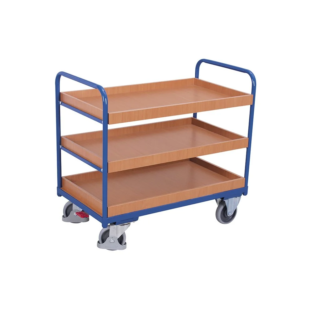 Etagenwagen, Servierwagen, 3 Tabletts, 250 kg Traglast