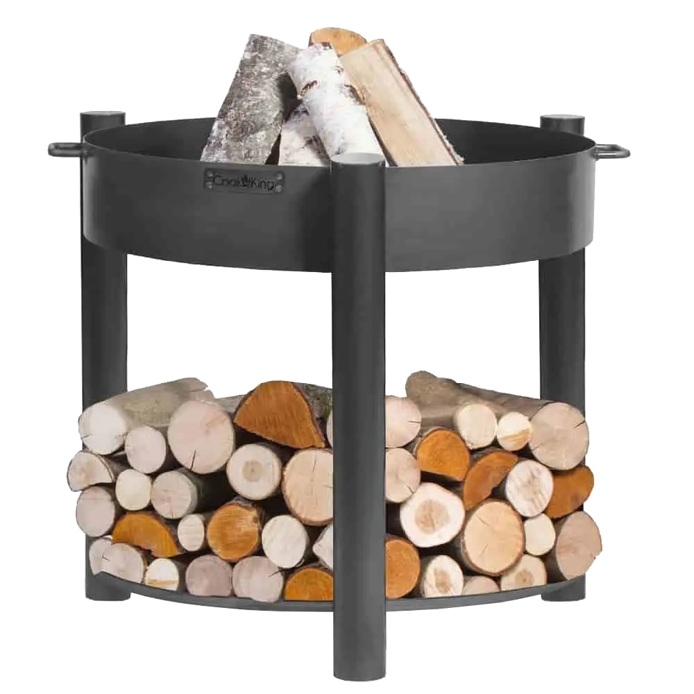 Feuerschale, Garten, hoch, 60 cm, Naturstahl, handgefertigt