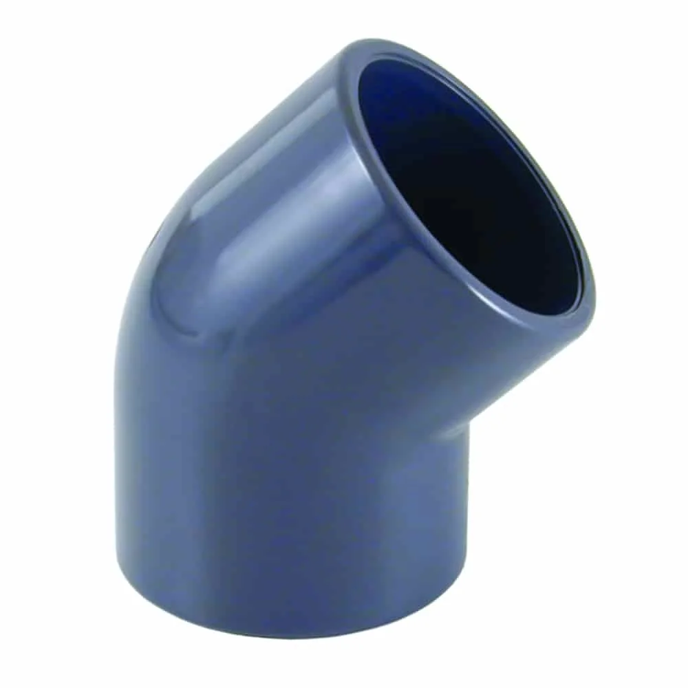 PVC Winkel, 45 Grad, Muffe 25mm, PN16, PVC Fitting