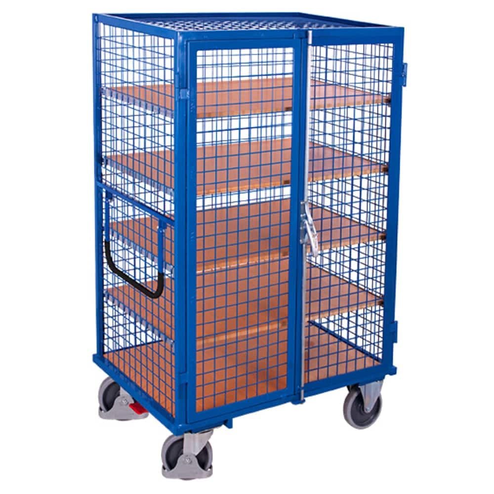 Etagenwagen abschließbar, 5 Böden, Schwerlastwagen, 500 kg Traglast