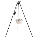 Feuertopf Dreibein Set, mit Edelstahl Kessel 14L, Grill, Boni
