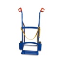 Fasskarre, für Kunststofffässer, 250 kg Traglast, enzianblau