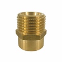 Gewindefitting Messing Doppelnippel reduziert 3/4" IG x 1" AG