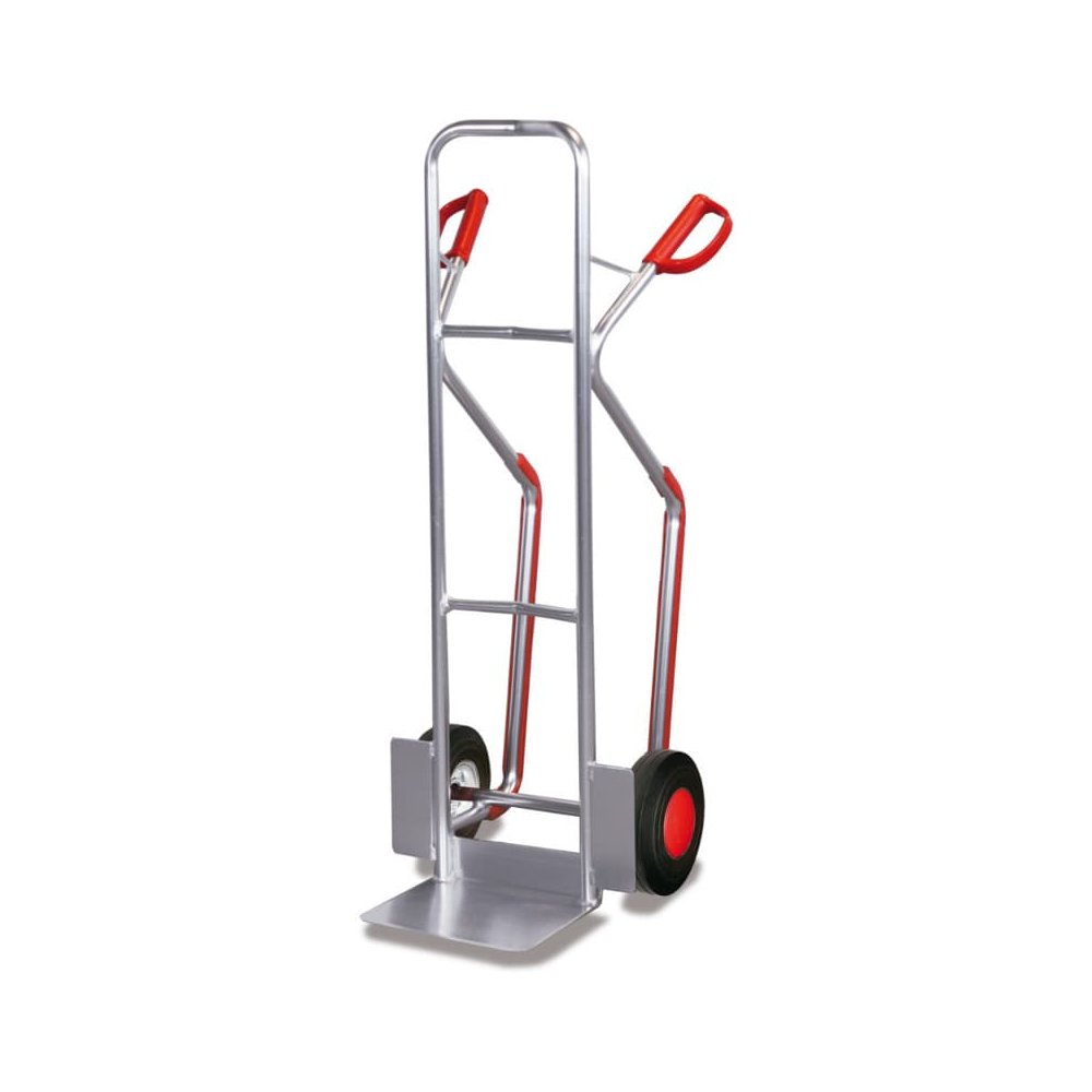 Sackkarre, Alu Sackkarre 200 kg, Vollgummi, Gleitkufen, Boni