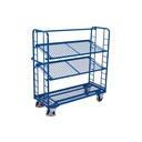 Etagenwagen mit 3 Drahtgitterböden pulverbeschichtet 250 kg Traglast Typ M + EasySTOP