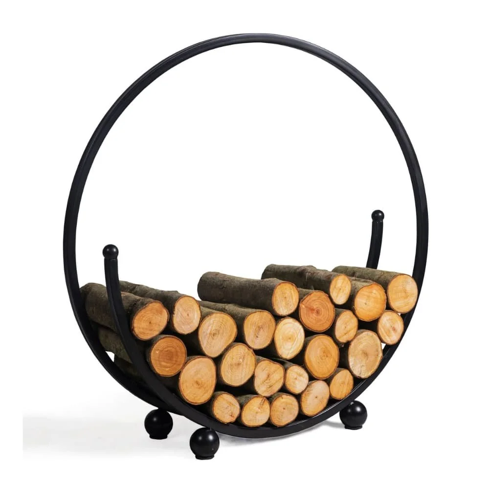 Kaminholzregal, Brennholzregal 80cm, Stahlprofil, Holzstapelregal