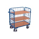 Dreiwandwagen, Transportwagen 500kg, mit 3 Böden, Typ XL, EasySTOP