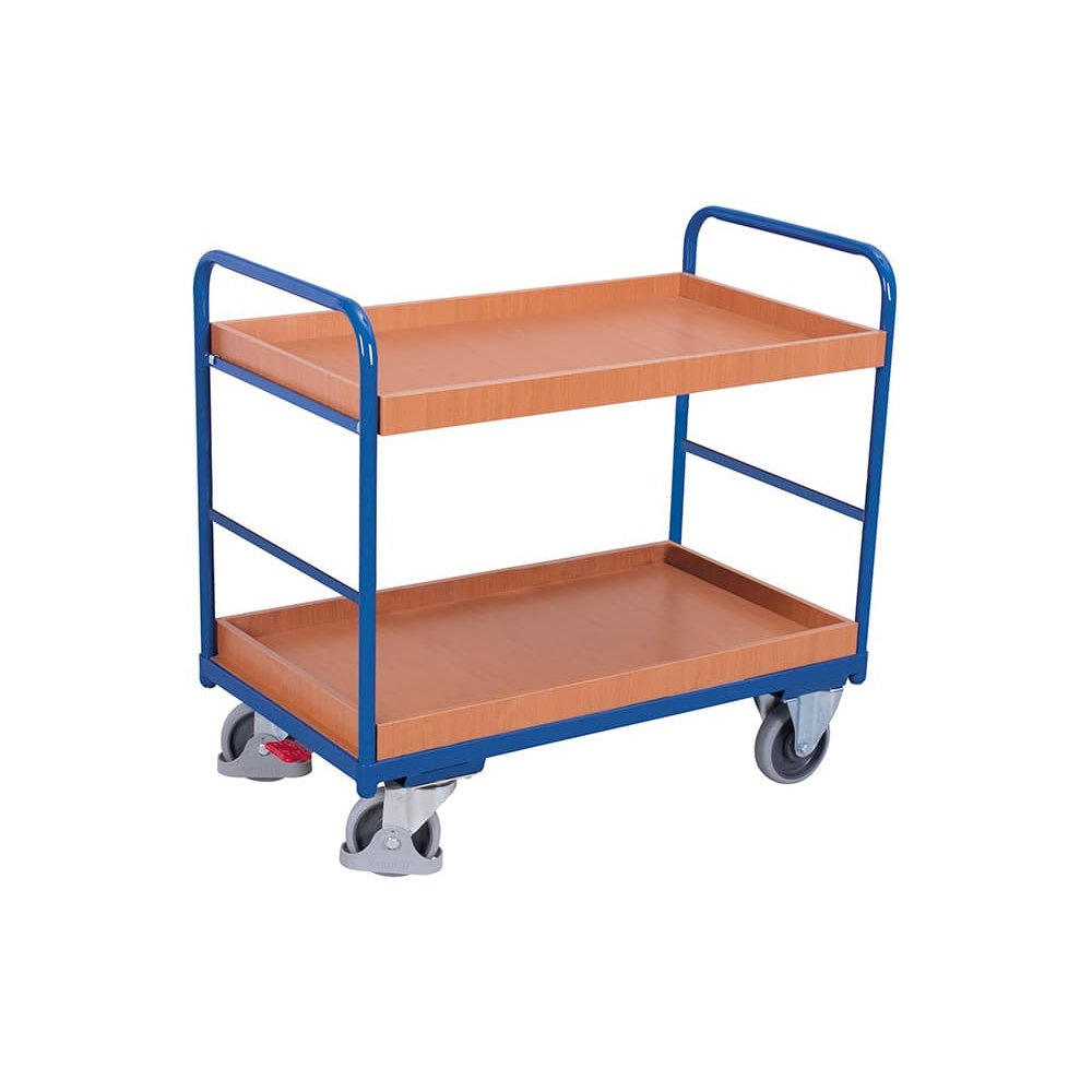 Etagenwagen, 2 Tabletts, 250 kg Traglast, Typ XL, EasySTOP