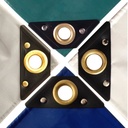 650 g/m² PVC Plane grün + grau + blau + weiß in verschiedenen Grössen wählbar