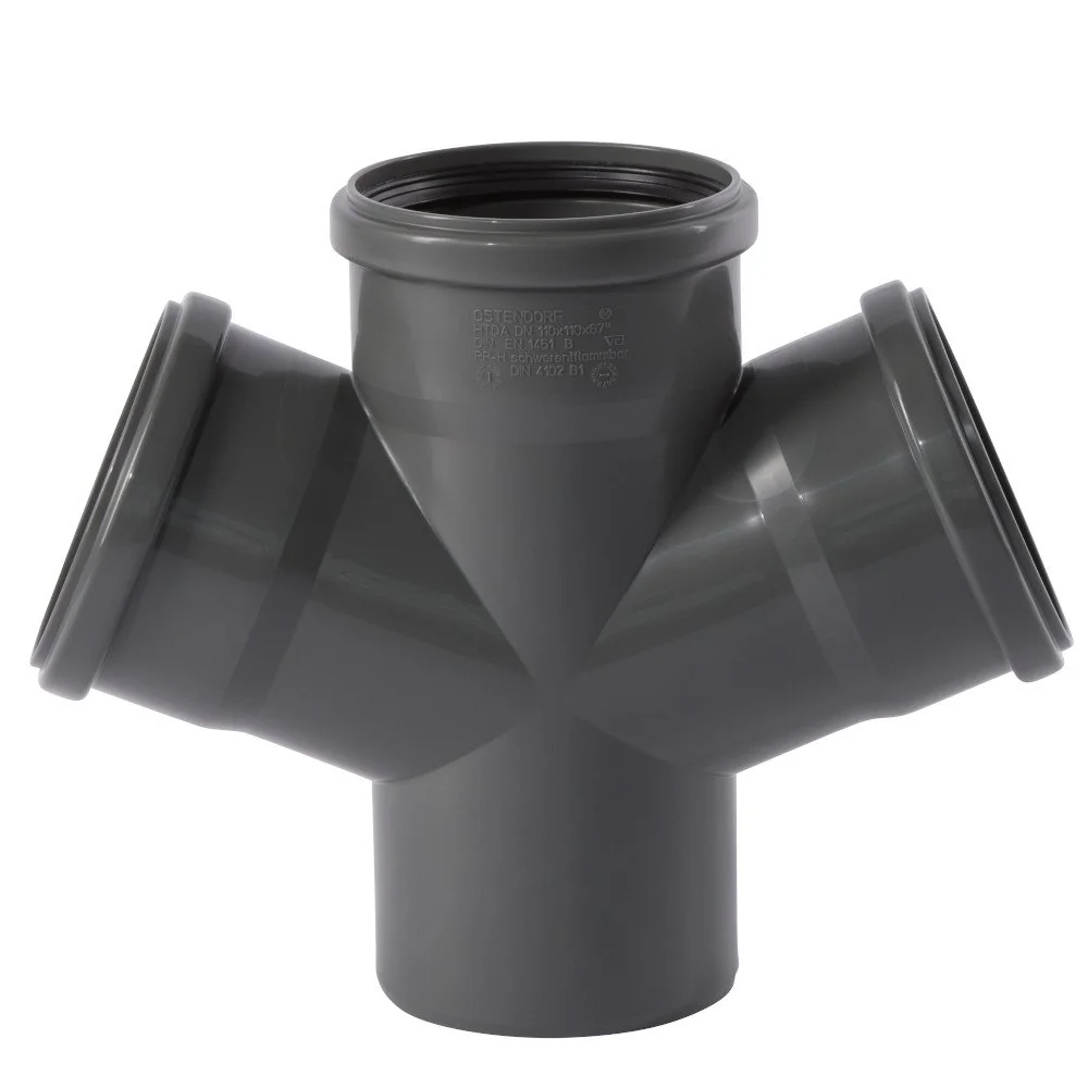 HT Rohr 110, Doppelabzweig, Abwasserrohr