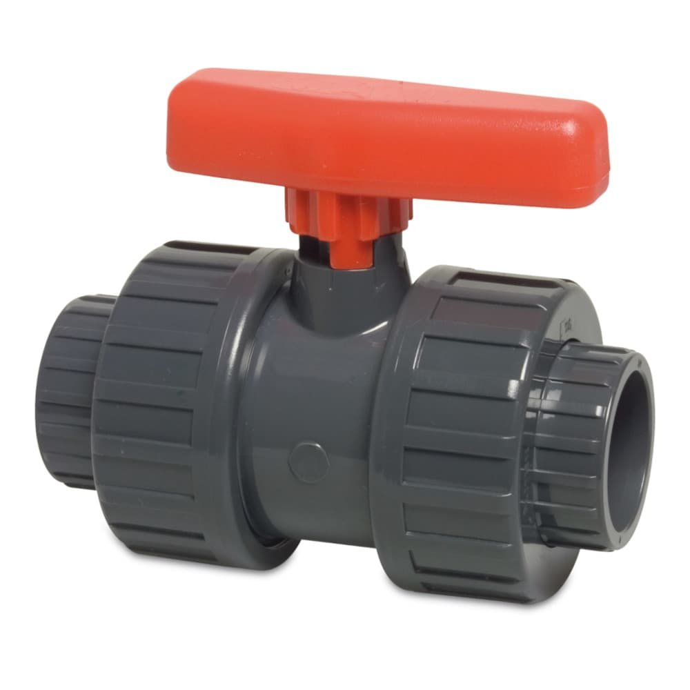 PVC Kugelhahn 32mm, Muffe PN16, Pool, Teich, Aquaristik