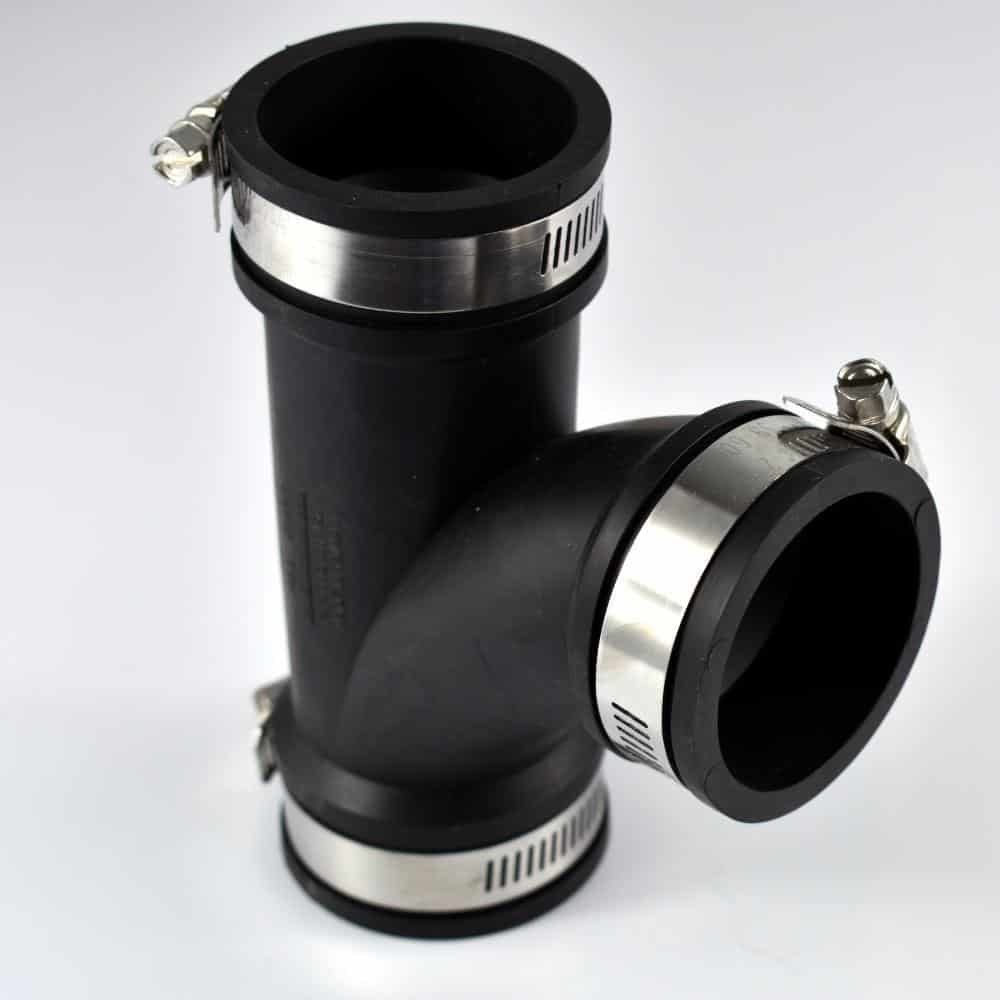 Flexibles T-Stück, Flexible Fittings, Rohrverbinder T-Stück, 1 1/2" / 50mm