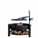 Feuerschale mit Grill, 80cm, Grillrost, multifunktional, Naturstahl