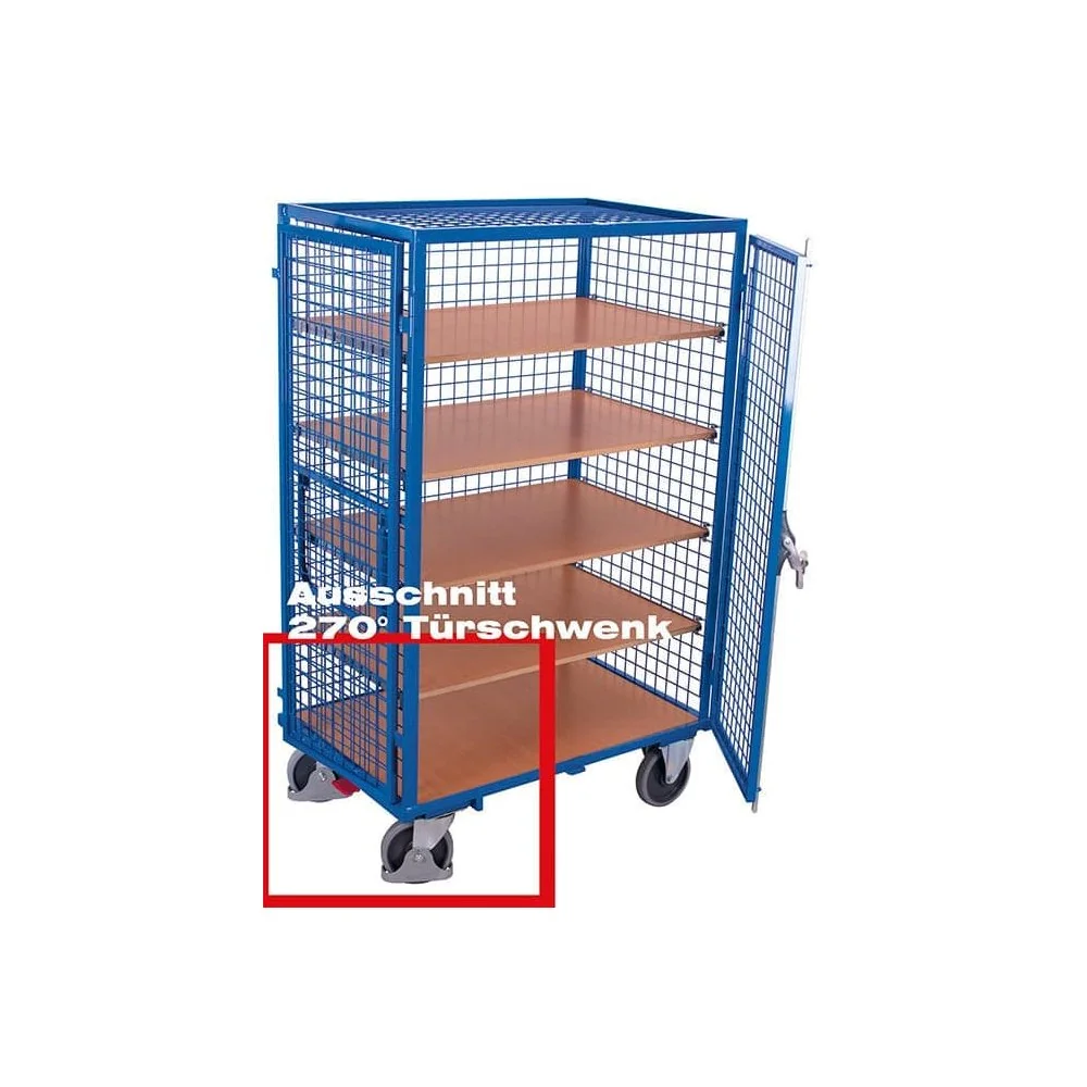 Etagenwagen, Werkstattwagen, 500 kg Traglast, mit Flügeltüren