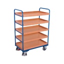 Etagenwagen, Werkstattwagen, 5 Tabletts, 250 kg Traglast, Rollen mit EasySTOP