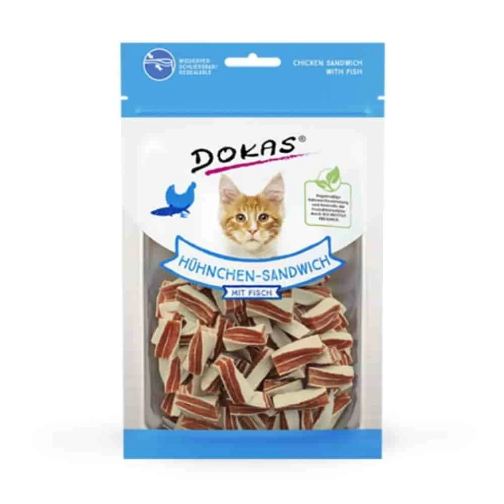 Katzen Snacks, Katzenleckerli mit Hühnchen & Fisch, 70g